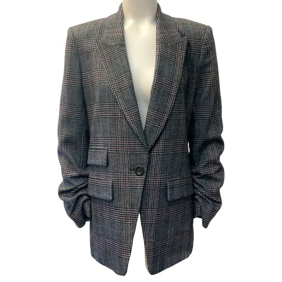 Veronica Beard Grey Plaid Martel Dickey Jacket - Picture 1 of 4